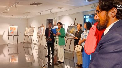 Inauguración de la V Bienal de Pintura "Puno en el Bicentenario" en la Biblioteca Nacional del Perú