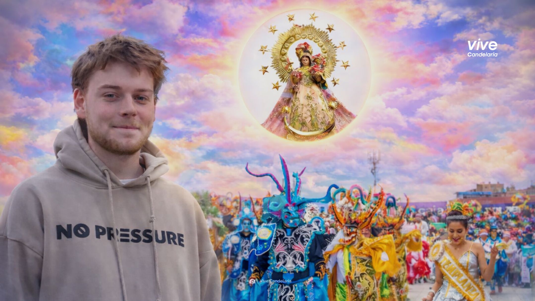 Turista Australiano en la festividad de la Virgen de la Candelaria