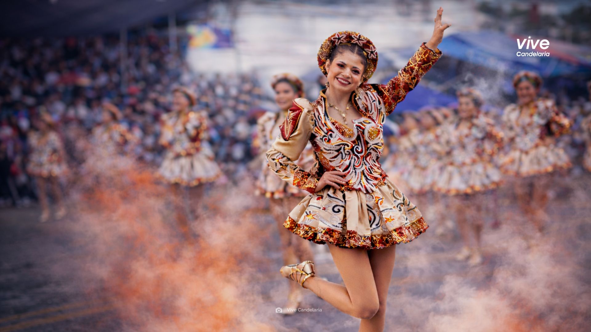 Paulina Bazán en la Virgen de la Candelaria