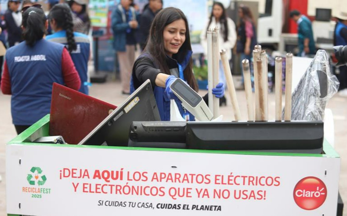 Reciclafest 2025: Claro Perú recolectó 65 toneladas de residuos electrónicos en todo el país