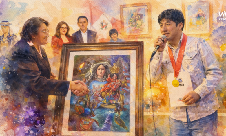 Jashua gana el primer lugar del afiche oficial de la Festividad Virgen de la Candelaria 2025 en Puno