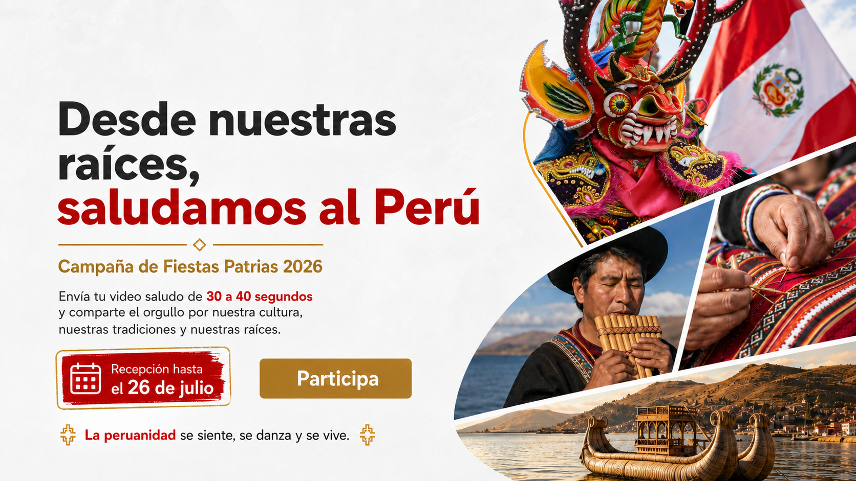 Campaña de videos saludo por Fiestas Patrias 2026 de Vive Candelaria