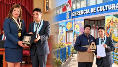 Harthley Vela recibe reconocimientos del Colegio San Carlos y la Municipalidad de Puno por su aporte cultural